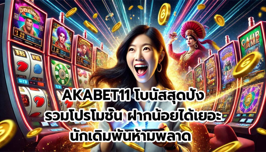 AKABET11 โบนัสสุดปัง รวมโปรโมชั่น ฝากน้อยได้เยอะ นักเดิมพันห้ามพลาด